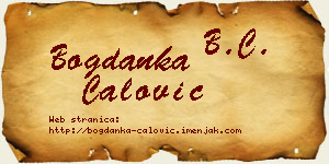 Bogdanka Ćalović vizit kartica